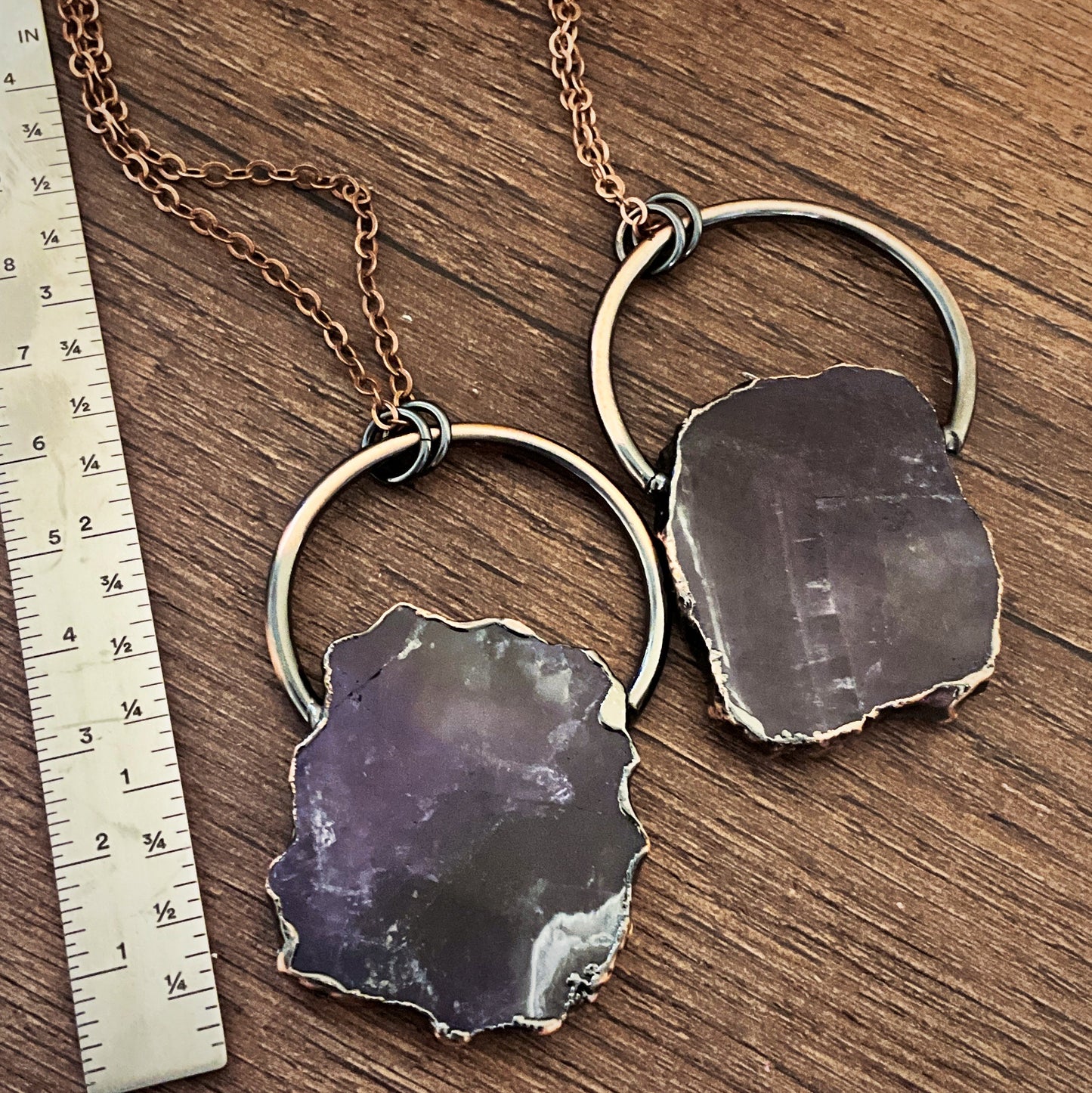 Amethyst slab necklace