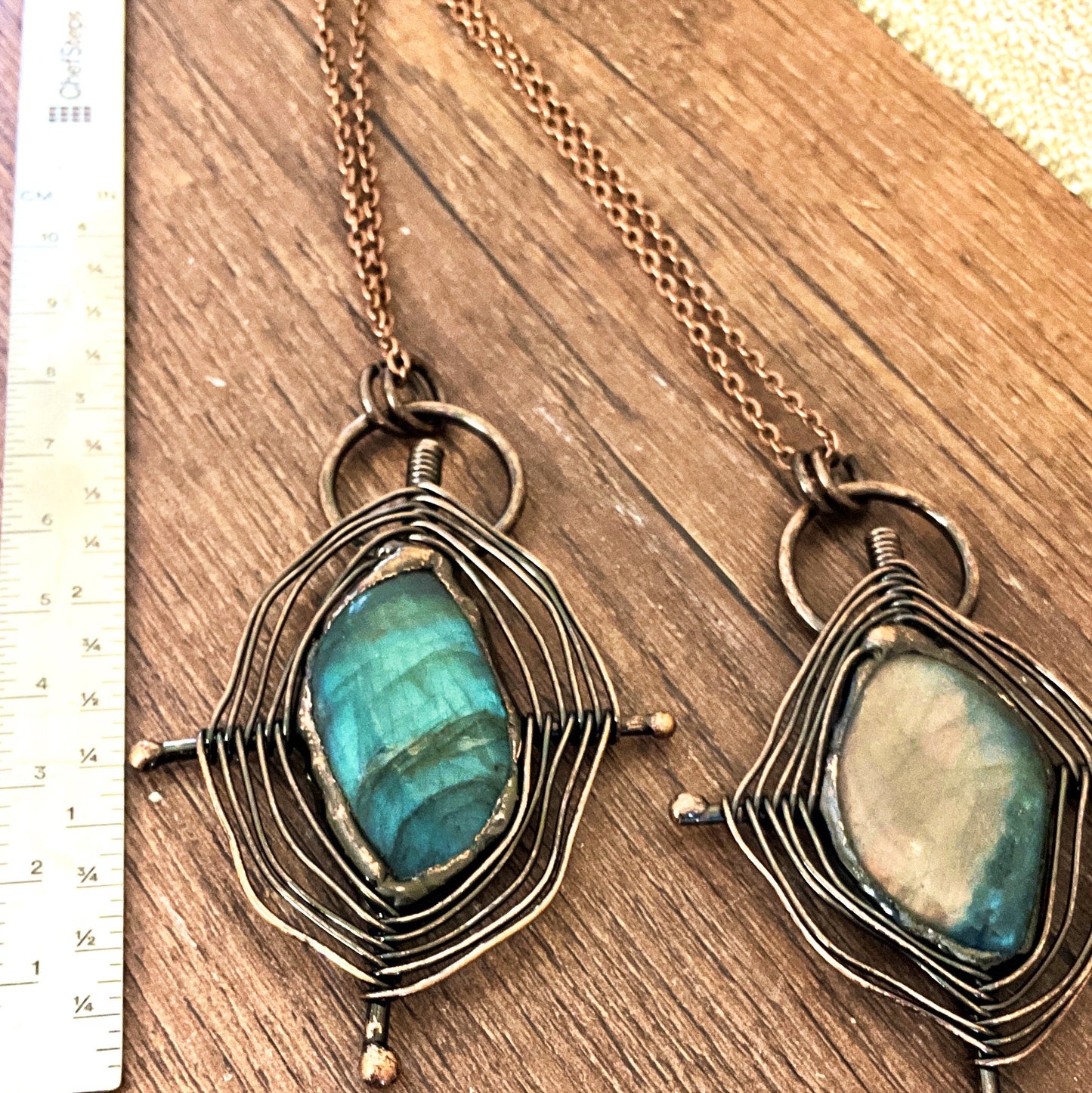 Twilight labradorite copper necklace