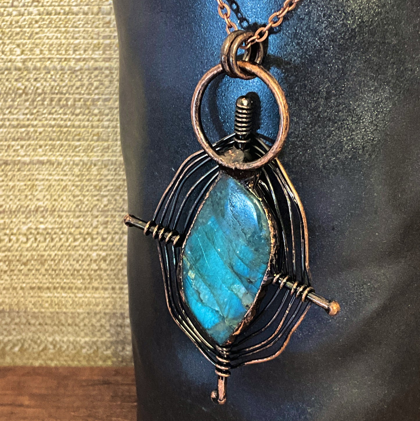 Twilight labradorite copper necklace